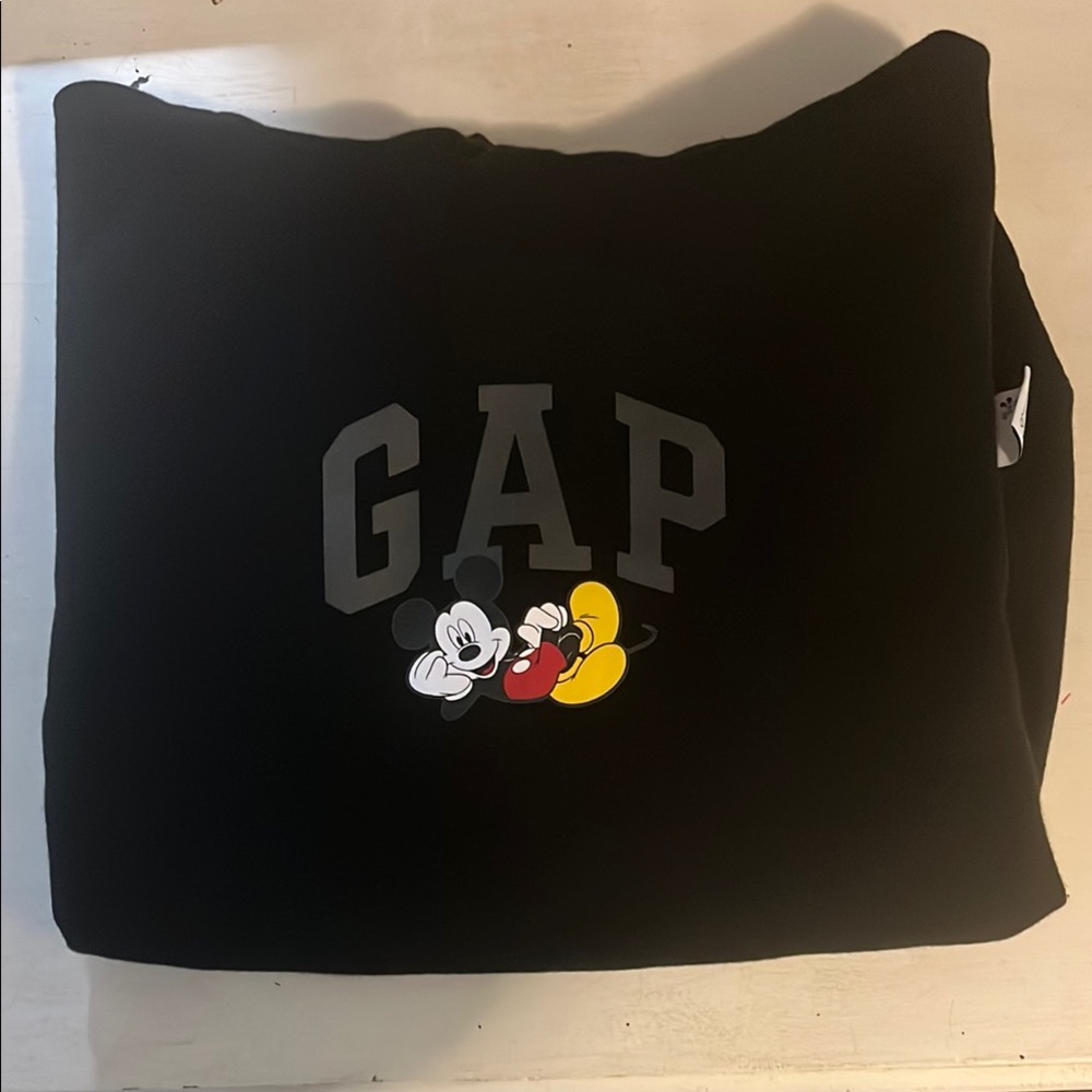 Black GAP Hoodie with Mickey Mouse